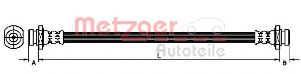 4110470 Metzger Гальмівний шланг