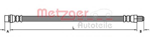4110933 Metzger Тормозной шланг