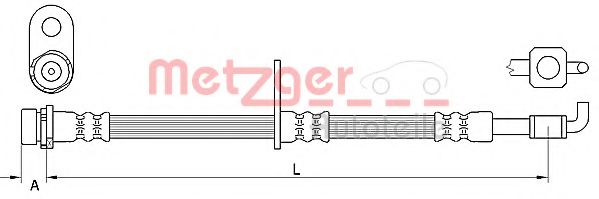 4111332 Metzger Гальмівний шланг