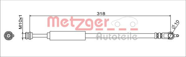 4111629 Metzger Тормозной шланг