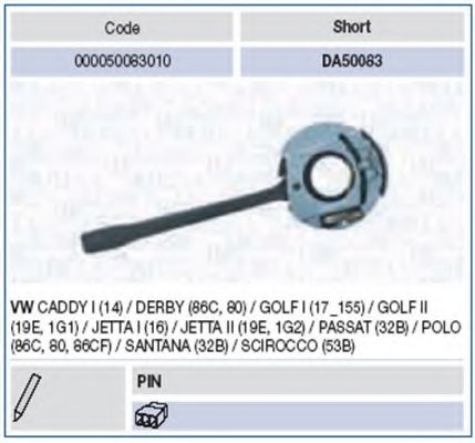 000050083010 Magneti Marelli Підкермовий перемикач