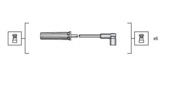941318111143 Magneti Marelli Комплект дротів запалювання для Chevrolet Lumina