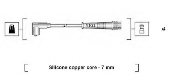 941095790617 Magneti Marelli Комплект дротів запалювання
