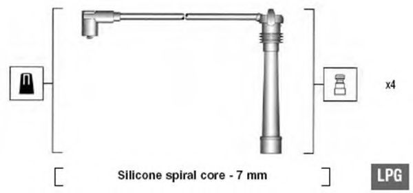 941095980634 Magneti Marelli Комплект дротів запалювання