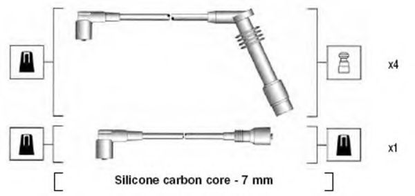 941125380688 Magneti Marelli Комплект дротів запалювання