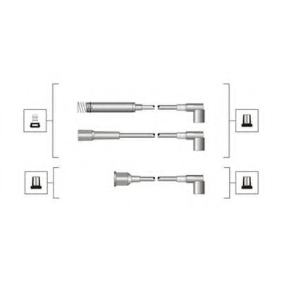 941319170110 Magneti Marelli Комплект дротів запалювання для Opel Omega