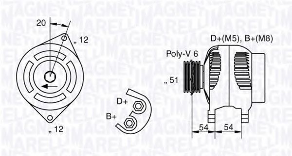 063321836010 Magneti Marelli Генератор