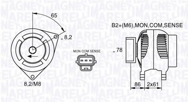 063377412010 Magneti Marelli Генератор для Ford Focus