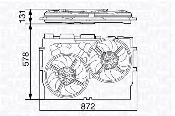 069422583010 Magneti Marelli Вентилятор системи охолодження двигуна для Fiat Ducato