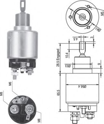 940113050344 Magneti Marelli Тягове реле стартера