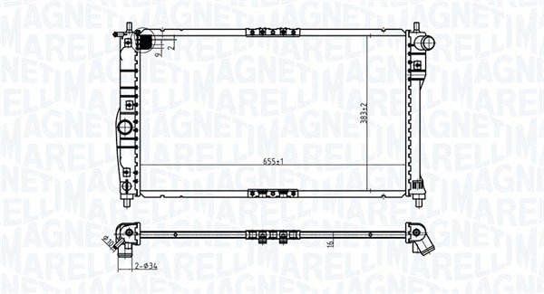 350213174900 Magneti Marelli Радіатор охолодження двигуна