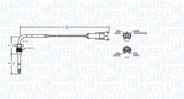 172000227010 Magneti Marelli Датчик температуры выхлопных газов
