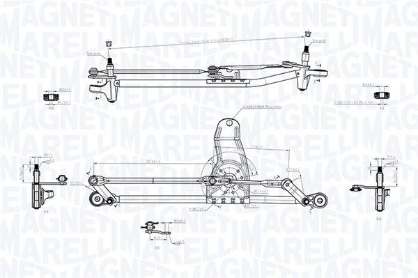 085570729010 Magneti Marelli Трапеция стеклоочистителя для BMW X5