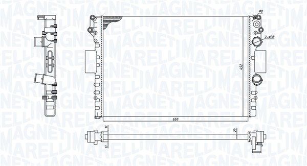 350213184100 Magneti Marelli Радіатор охолодження двигуна для Iveco Daily III