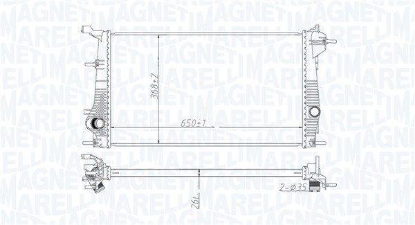350213199200 Magneti Marelli Радиатор охлаждения двигателя