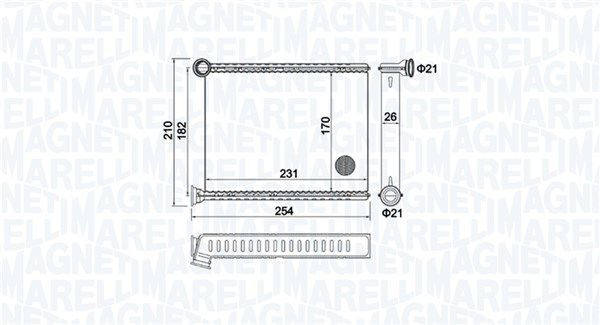 350218473000 Magneti Marelli Радиатор печки