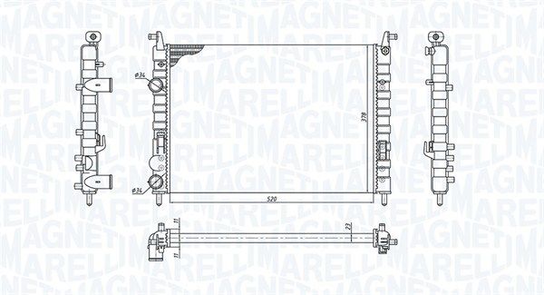 350213196300 Magneti Marelli Радіатор охолодження двигуна