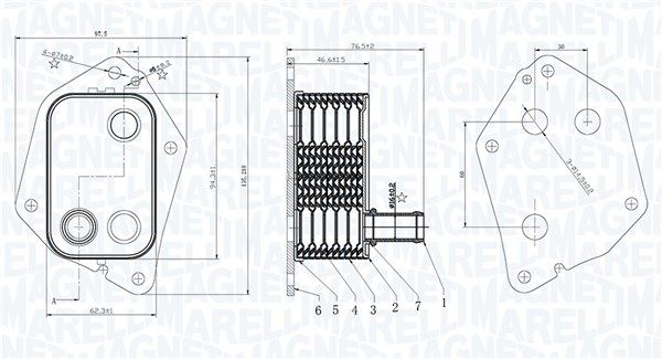 350300006000 Magneti Marelli Масляный радиатор двигателя