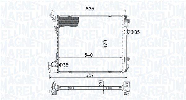 350213205800 Magneti Marelli Радіатор охолодження двигуна