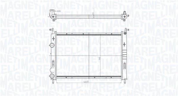 350213196400 Magneti Marelli Радиатор охлаждения двигателя