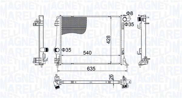 350213207400 Magneti Marelli Радиатор охлаждения двигателя