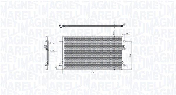 350203104500 Magneti Marelli Радиатор кондиционера для Alfa Romeo Giulia