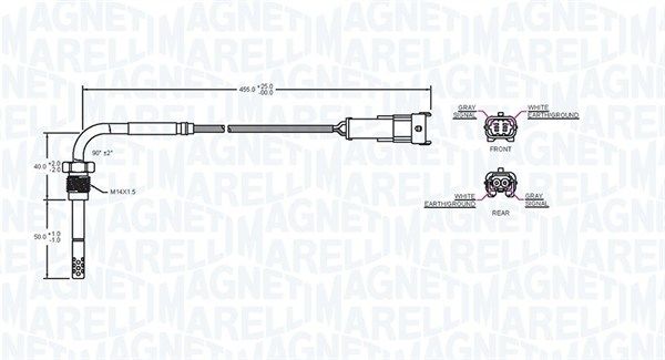 172000131010 Magneti Marelli Датчик температуры выхлопных газов