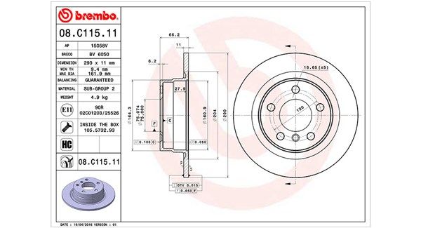 360406126901 Magneti Marelli Тормозной диск