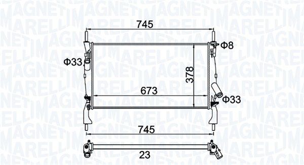 350213173900 Magneti Marelli Радіатор охолодження двигуна