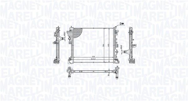 350213214300 Magneti Marelli Радиатор охлаждения двигателя