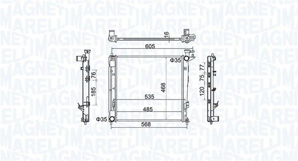 350213160500 Magneti Marelli Радиатор охлаждения двигателя