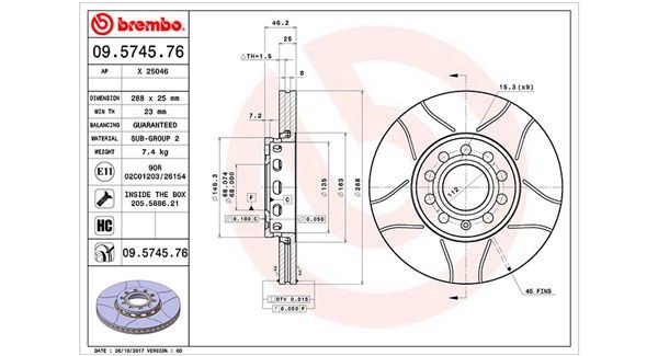 360406001305 Magneti Marelli Гальмівний диск