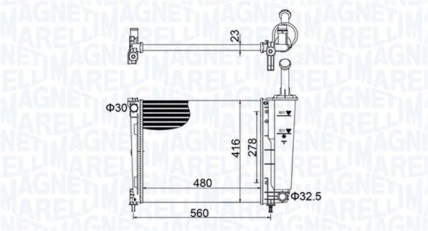 350213155700 Magneti Marelli Радиатор охлаждения двигателя