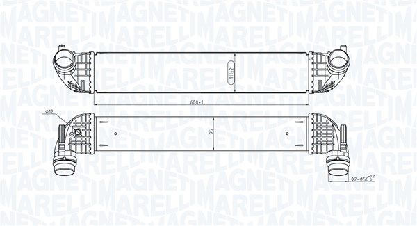 351319205860 Magneti Marelli Интеркулер для Opel Astra