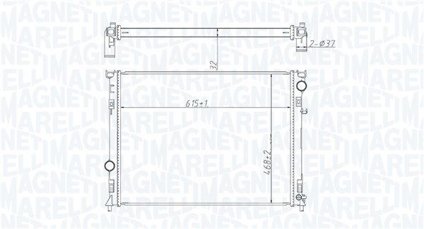 350213221400 Magneti Marelli Радіатор охолодження двигуна