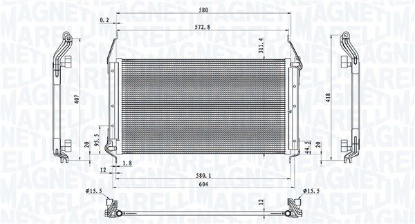 350203801000 Magneti Marelli Радиатор кондиционера