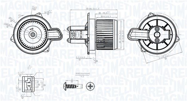069412781010 Magneti Marelli Вентилятор салону