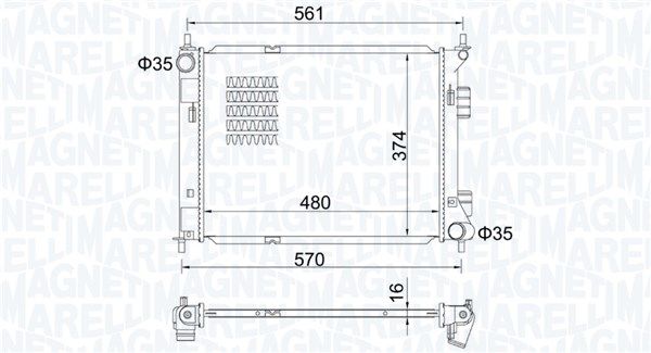 350213204500 Magneti Marelli Радиатор охлаждения двигателя