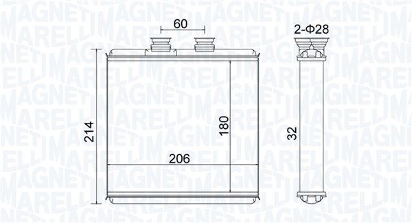 350218510000 Magneti Marelli Радіатор пічки