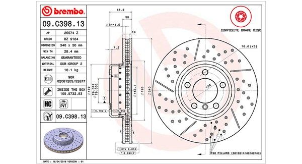 360406130404 Magneti Marelli Тормозной диск