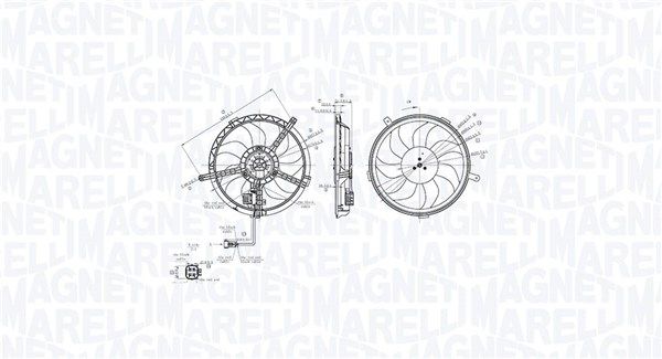 069422850010 Magneti Marelli Вентилятор системи охолодження двигуна