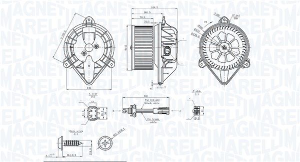 069412753010 Magneti Marelli Вентилятор салона для Renault Scenic